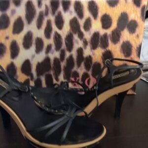 Black strappy sandals size 9. Black. XOXO